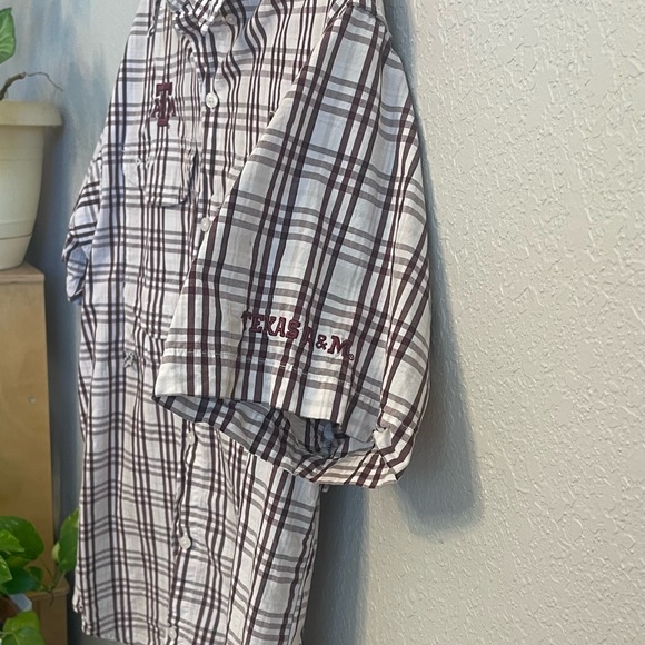 Columbia Men’s PFG Super Bonehead Texas A&M Button Down Small Maroon Football - Picture 4 of 8